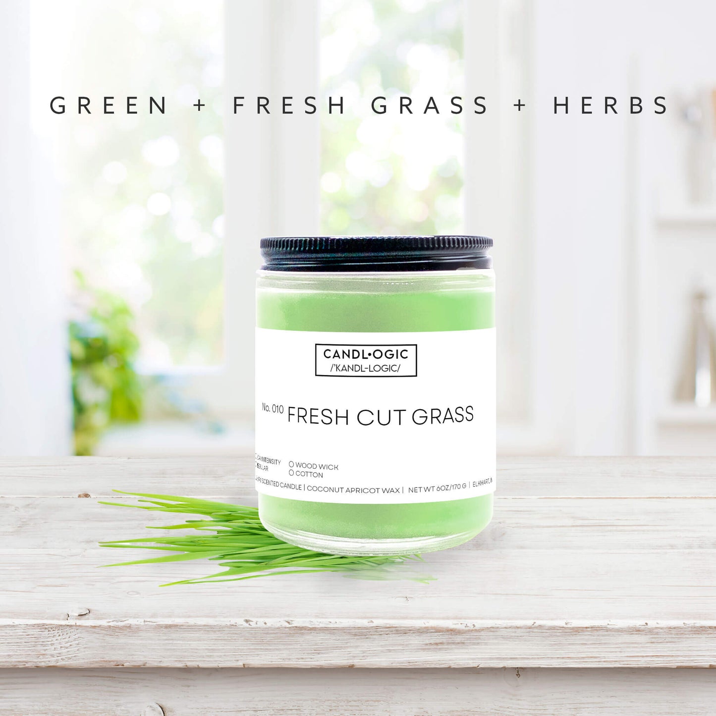 No. 010 Fresh Cut Grass 6 oz. candle