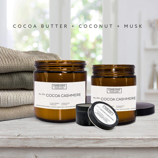 No. 004 Cocoa Cashmere candle size group
