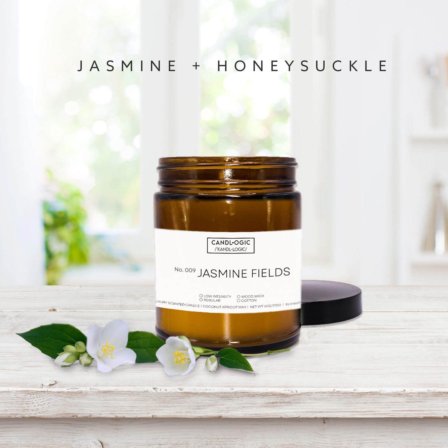 No. 009 Jasmine Fields candle - Jasmine & Honeysuckle