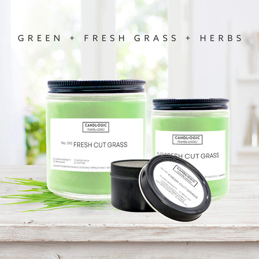 No. 010 Fresh Cut Grass candle size group