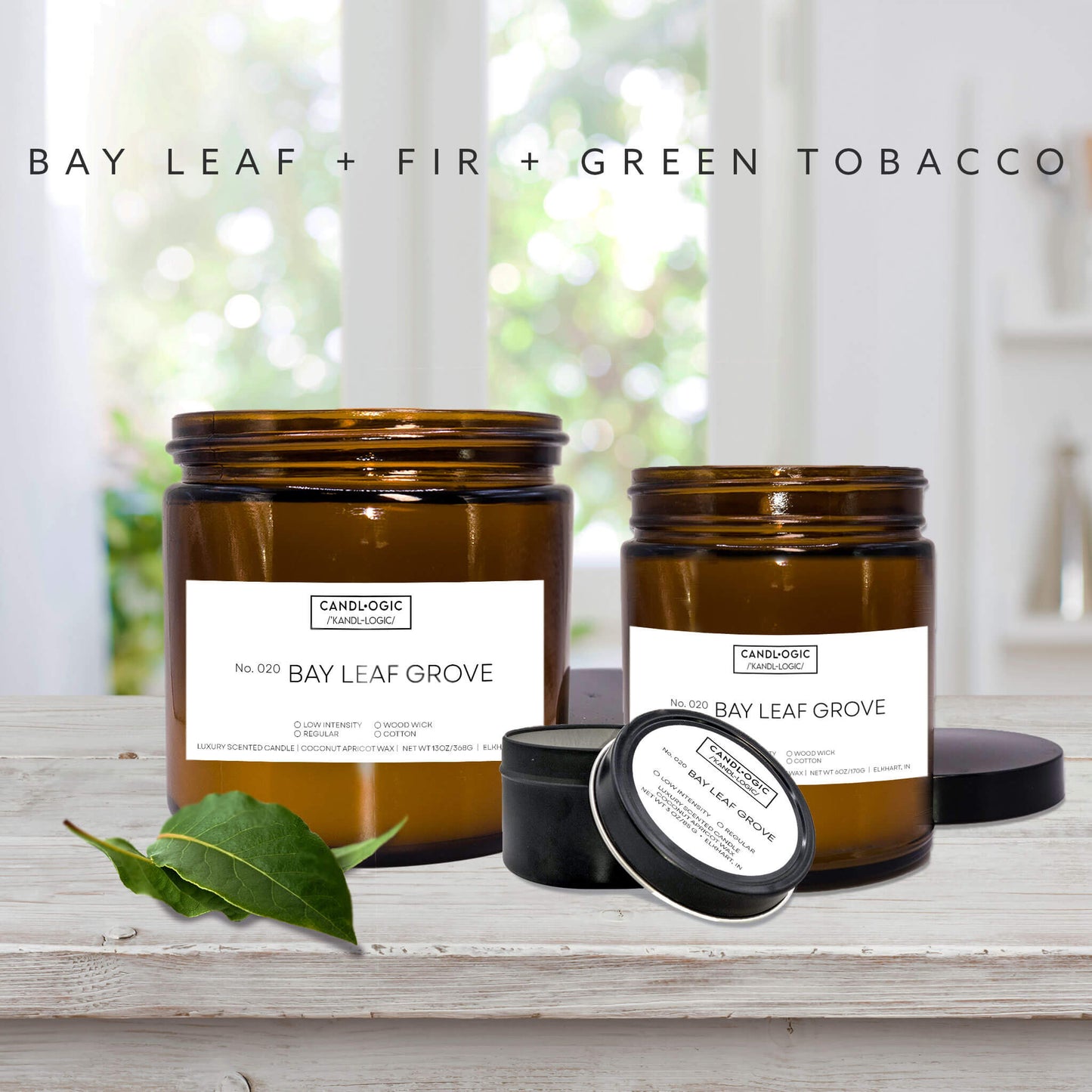 No. 020 Bay Leaf Grove candle - Bay Leaf, Fir & Green Tobacco Leaf