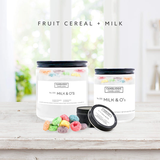 No. 030 Milk & O's candle - Fruit Cereal & Milk