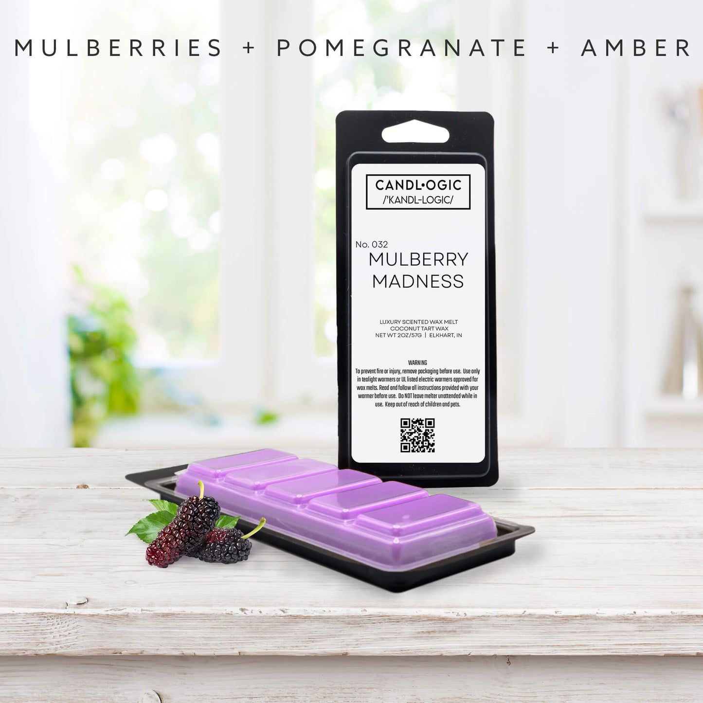 No. 032 Mulberry Madness wax melt - Mulberries, Pomegranate & Amber