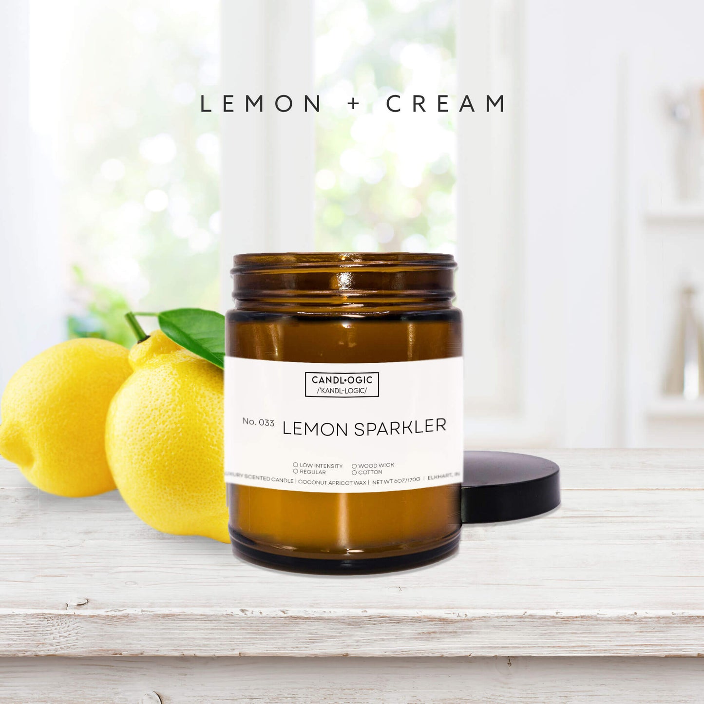 No. 033 Lemon Sparkler candle - Lemon & Cream