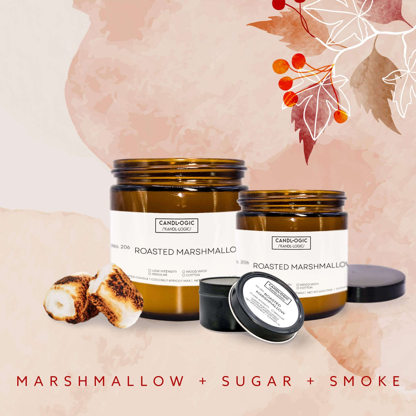 No. 206 Marshmallow Roast candle - Marshmallow, Sugar & Smoke