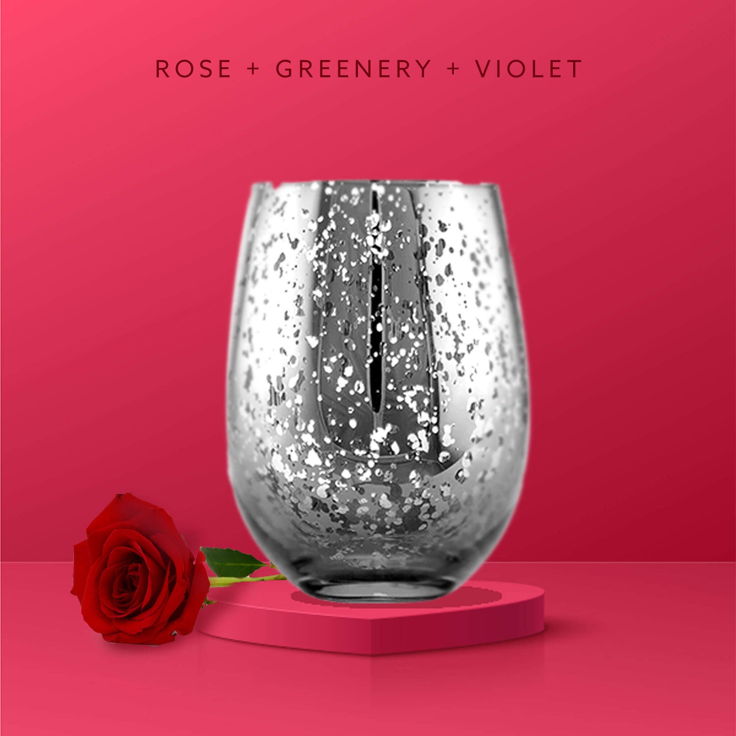 No. 014 Rose Whisper candle - Rose, Greenery & Violet
